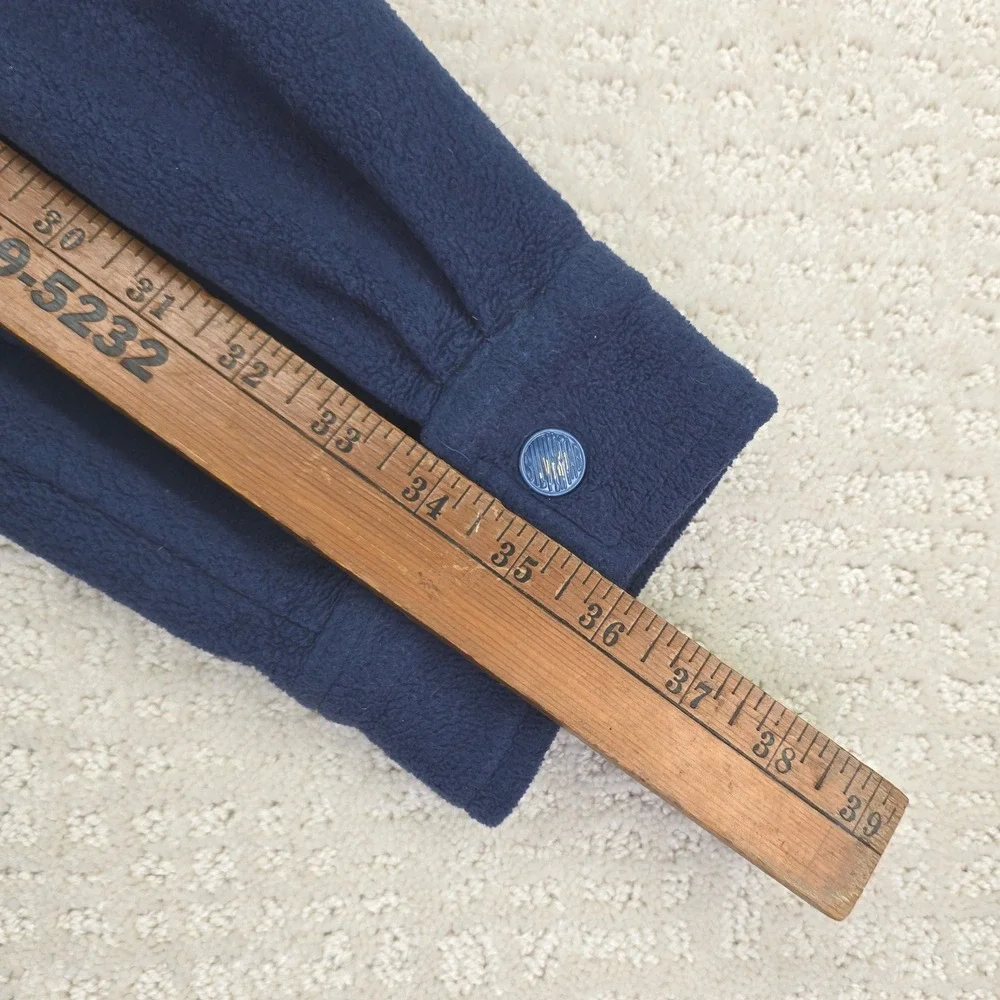 Levi's SilverTab Fleece Shirt Jacket Mens XL Navy Blue Snap Button Vintage 90s